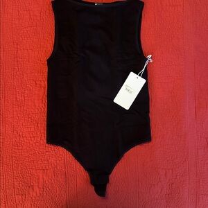 Body Works- ribbed, boat, neck, bodysuit, women’s,